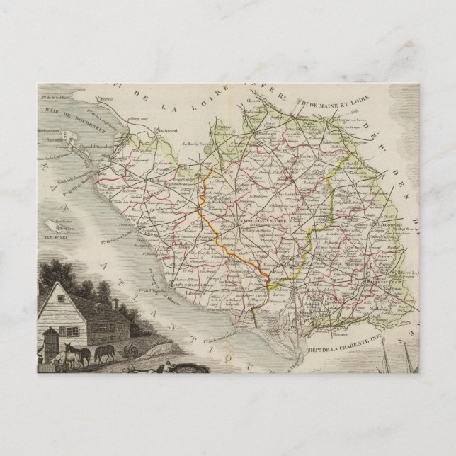 Cartão Postal Dept. De La Vendee (Frente)