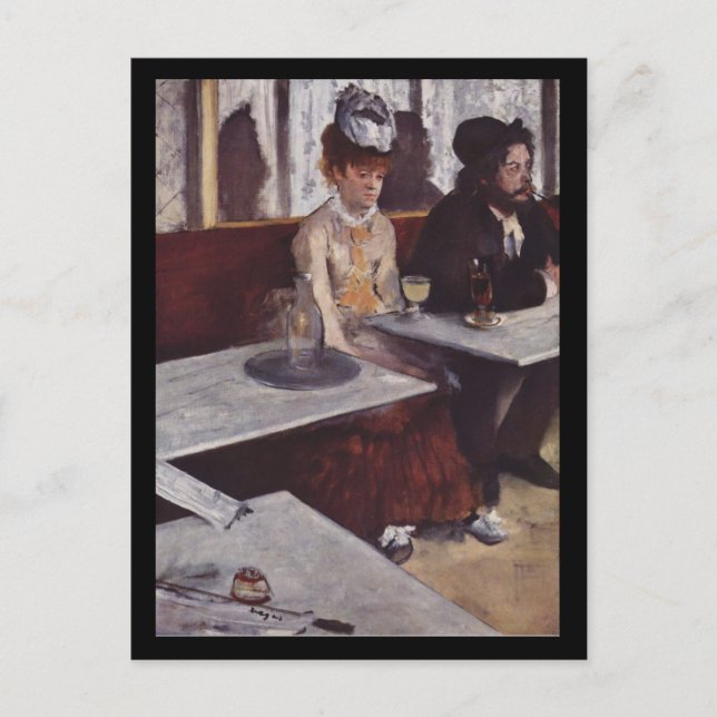 Cartão Postal Der Absinth. Degas, Edgar Germain Hilaire (Frente)