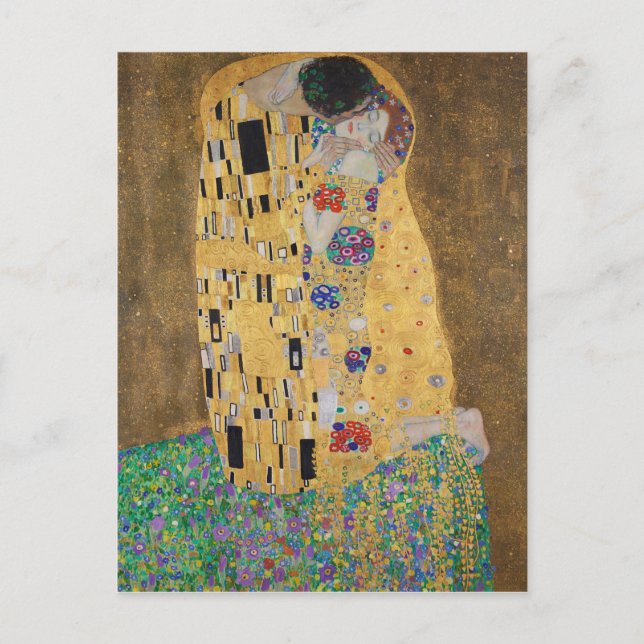 Cartão Postal Der Kuss (Liebespaar) O beijo (amantes) 1908 (Frente)