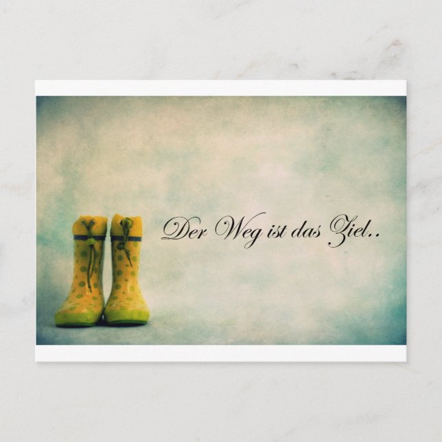 Cartão Postal Der Weg ist das Ziel. (Frente)