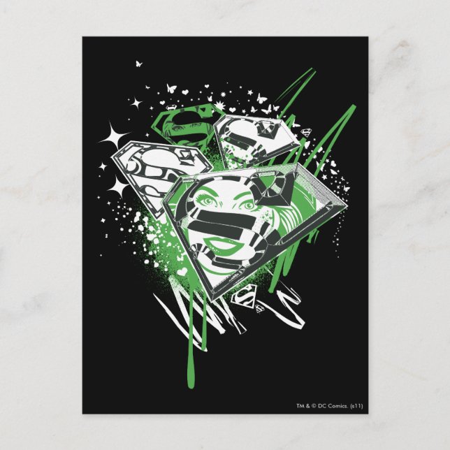 Cartão Postal Derramares Verdes Supergirl (Frente)