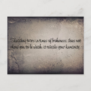 Cartão Postal Derrame Suas Lágrimas
