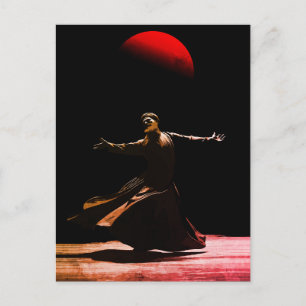 Cartão Postal Dervixe Giratório Dança Espiritual Sufi Arte Islâm