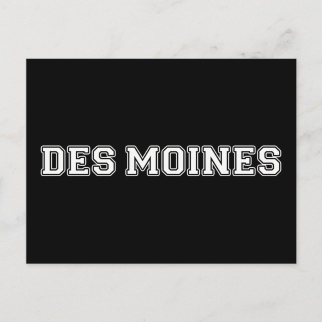 Cartão Postal Des Moines Iowa (Frente)