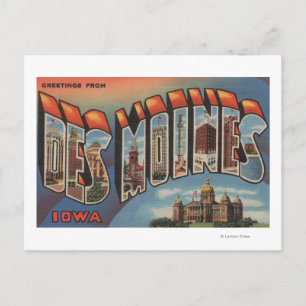 Cartão Postal Des Moines, Iowa (Capital Building)