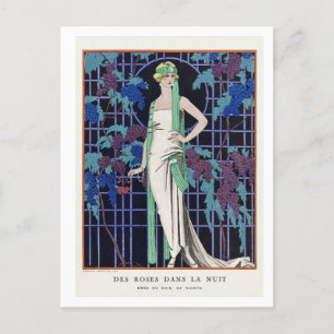 Cartão Postal Des robes dans la nuit : por Barbier