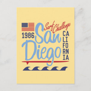 Cartão Postal Desafio do Surf San Diego de 1986