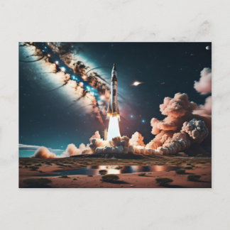 Cartão Postal Desativação de navio de foguete
