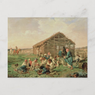 Cartão Postal Descanse durante Hay, 1861