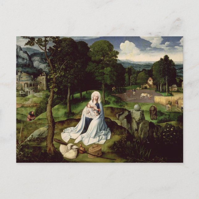 Cartão Postal Descanse no voo para o Egito (Frente)