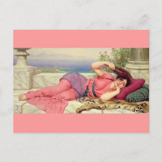 Cartão Postal Descanso noturno por Godward