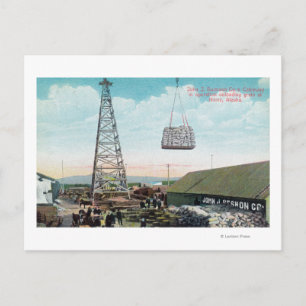 Cartão Postal Descarregamento de grão no canal telefônico Swen