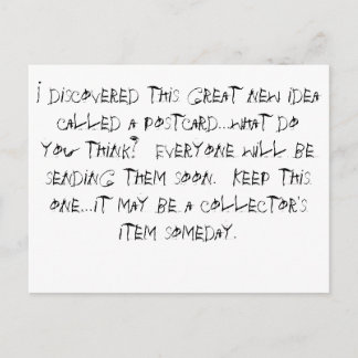 Cartão Postal Descobri essa grande ideia nova chamada postc...