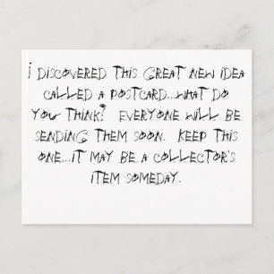 Cartão Postal Descobri esta nova ideia excelente chamada postc..