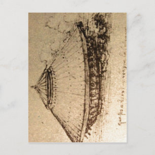 Cartão Postal Descrição resumida Leonardo da Vinci, design para 