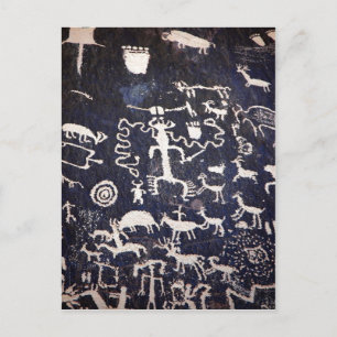 Cartão Postal Descrição resumida petrogliceróis indianos america