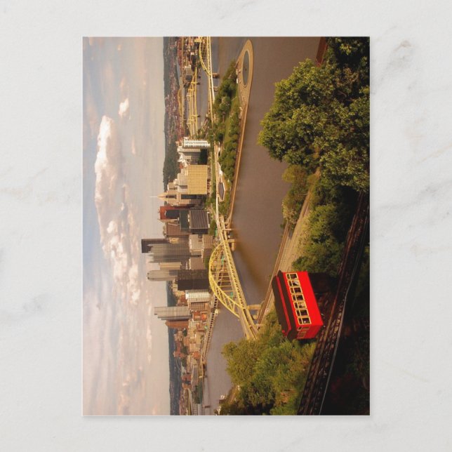 Cartão Postal Descrição Vista do centro en:Pittsburgh, Pennsy (Frente)