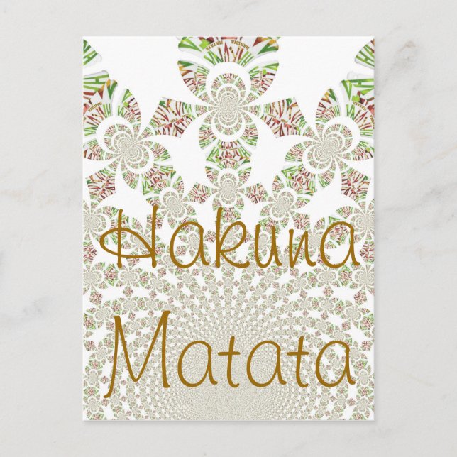 Cartão Postal Descubra a magia dos Hakuna Matata personalizados (Frente)