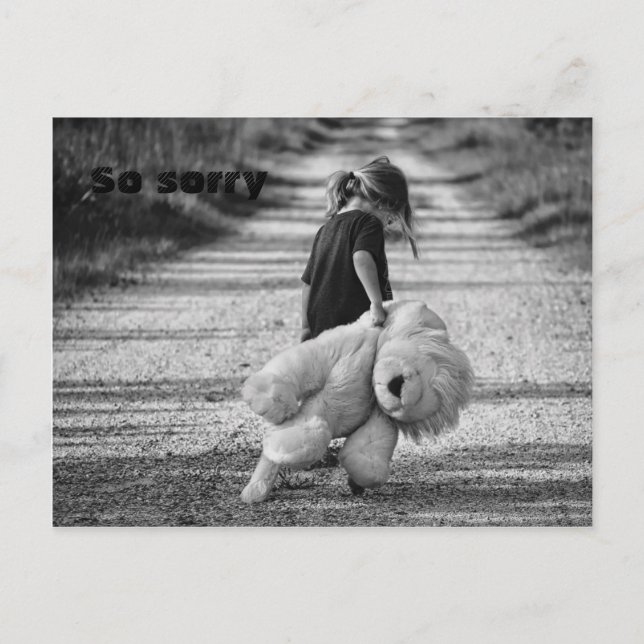 Cartão Postal Desculpe. (Frente)