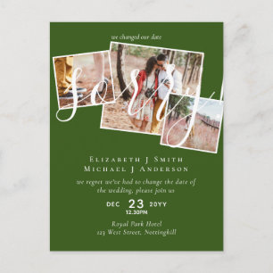 Cartão Postal DESCULPE! Adiamento de Casamento Mudança de Data 