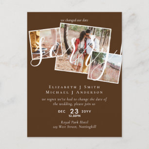 Cartão Postal DESCULPE! Adiamento de Casamento Mudança de Data F