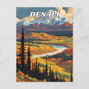 Cartão Postal Desdecoração retrô da ilustração do Parque Naciona