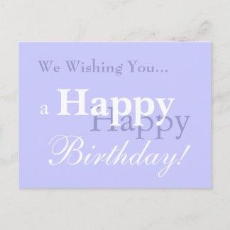Cartão Postal Desejamos a você... um feliz aniversário!