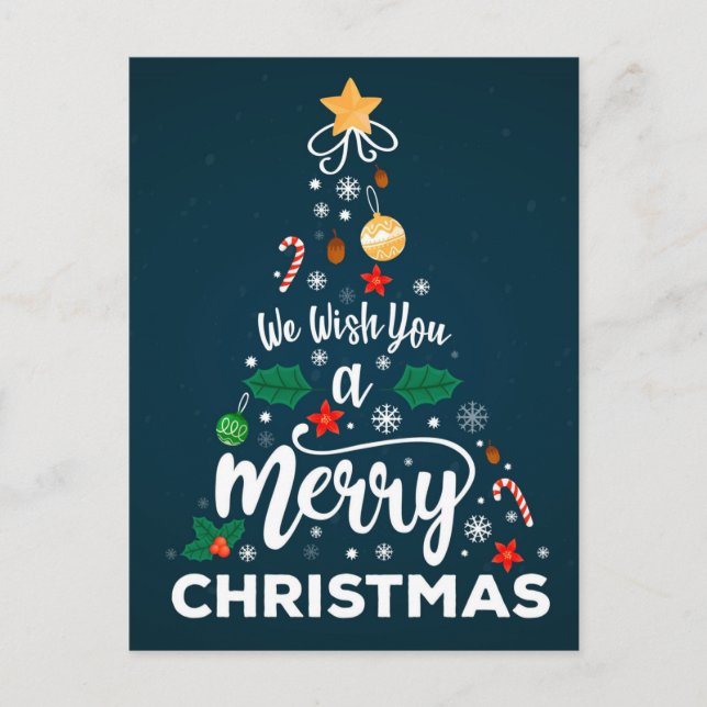 Cartão Postal Desejamos-lhe um Feliz Natal (Frente)