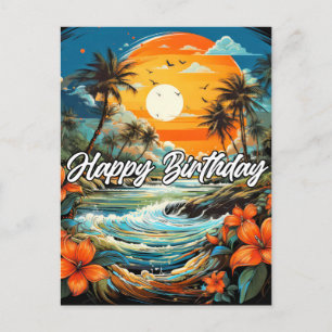 Cartão Postal Desejando um aniversário maravilhoso