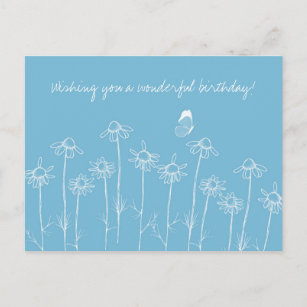 Cartão Postal Desejando Uma Maravilhosa Borboleta De Aniversário