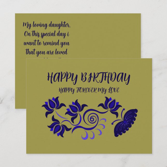 CARTÃO POSTAL DESEJO DE ANIVERSÁRIO DA MÃE (Frente/Verso)