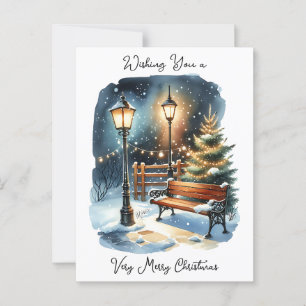 Cartão Postal Desejo-lhe um Feliz Natal e Feliz ano novo