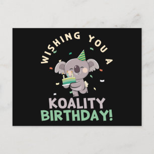 Cartão Postal Desejo-Te Um Aniversário De Koala