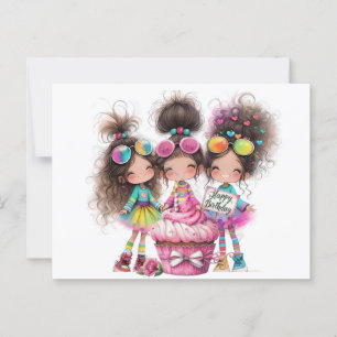 Cartão Postal Desejos de Feliz Aniversário