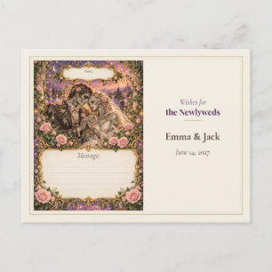 Cartão Postal Desejos do Livro de Hóspedes de Casamento Zumbi