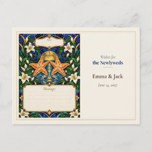 Cartão Postal Desejos do Livro de Visitas de Casamento da Estrel