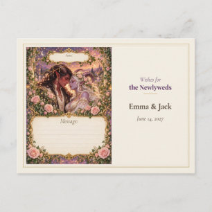 Cartão Postal Desejos do Livro de Visitas de Casamento de Demôni