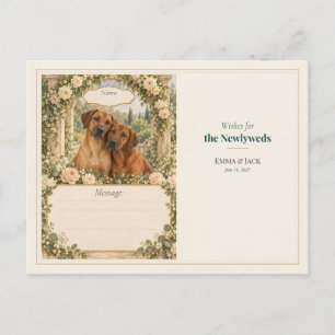 Cartão Postal Desejos do Livro de Visitas de Casamento do Rhodes