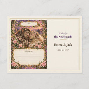 Cartão Postal Desejos do Livro de Visitas de Casamento Troll