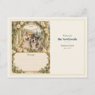 Cartão Postal Desejos do Livro de Visitas do Casamento Akita