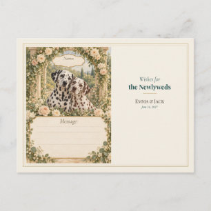 Cartão Postal Desejos do Livro de Visitas do Casamento Dálmata