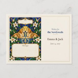 Cartão Postal Desejos do Livro de Visitas do Casamento de Cachor