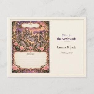 Cartão Postal Desejos do Livro de Visitas do Casamento de Gárgul