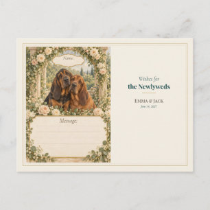 Cartão Postal Desejos do Livro de Visitas do Casamento do Bloodh