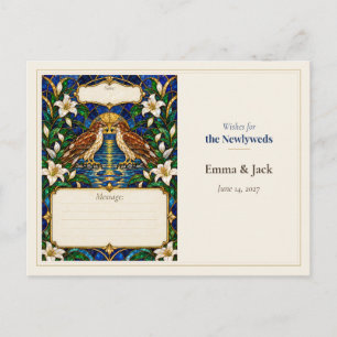 Cartão Postal Desejos do Livro de Visitas do Casamento do Falcão