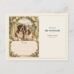 Cartão Postal Desejos do Livro de Visitas do Casamento do São Be