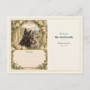 Cartão Postal Desejos do Livro de Visitas do Casamento do Schnau