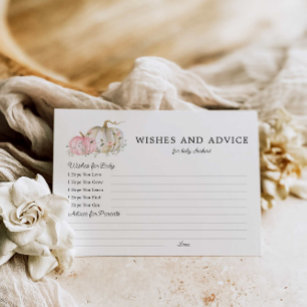 Cartão Postal Desejos e conselhos Chá de fraldas de abóbora