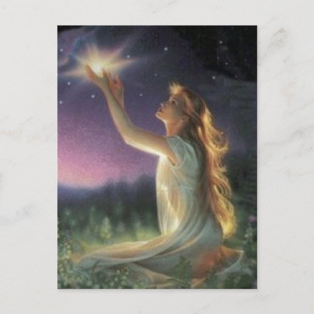 Cartão Postal Desejos Entre As Estrelas (Frente)