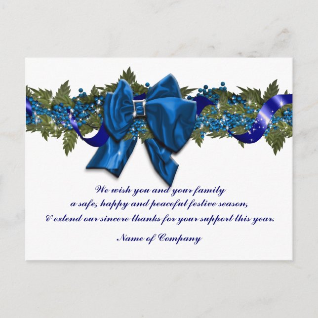 Cartão Postal Desejos profissionais de Natal PERSONALIZAM (Frente)